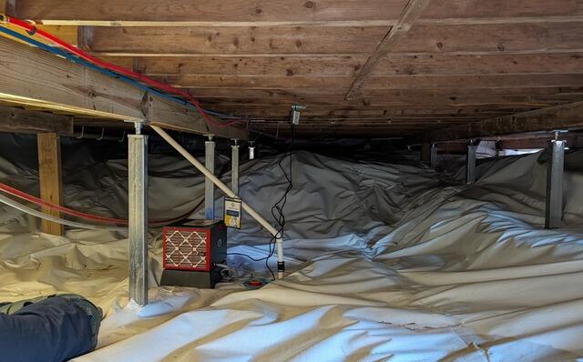 Crawl Space Encapsulation and Support in Chittenango, NY - After Photo