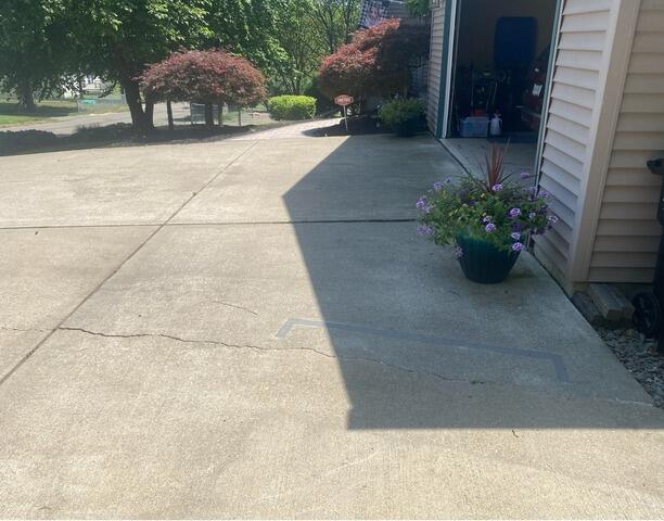 Concrete Driveway Repair in Waverly, NY - Before Photo