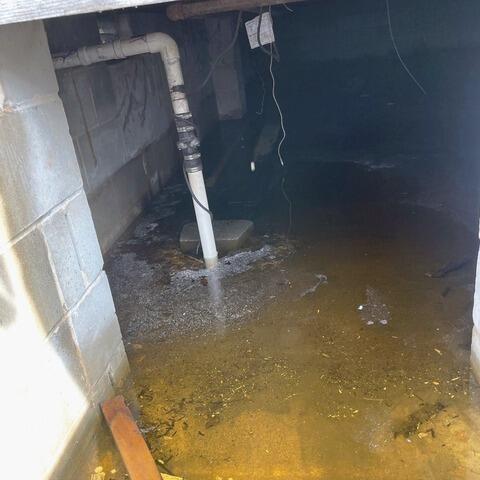 Crawlspace Encapsulation and Sump Pump Installation in Point Pleasant, NJ - Before Photo