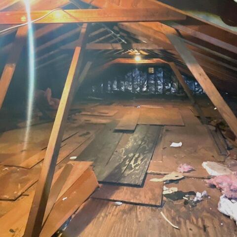 Attic Insulation, Air Sealing & Storage Deck Installation in Eatontown, NJ - Before Photo