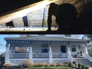 Allenhurst, NJ Porch Overhang Sealed and Insulated for Year-Round Comfort