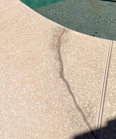 Pool Deck Crack Repair - Surprise, AZ | Concrete Pool Deck Repair - After Photo