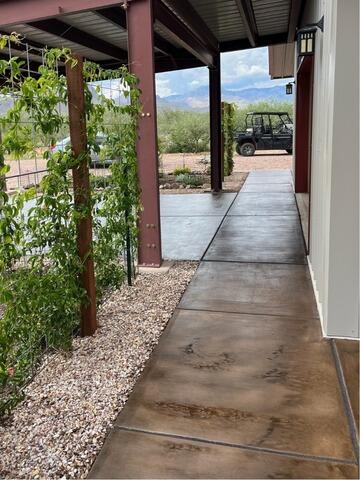 Concrete Slab and Walkway Repair in Huachuca City, AZ. Decoshield Concrete Staining. - After Photo