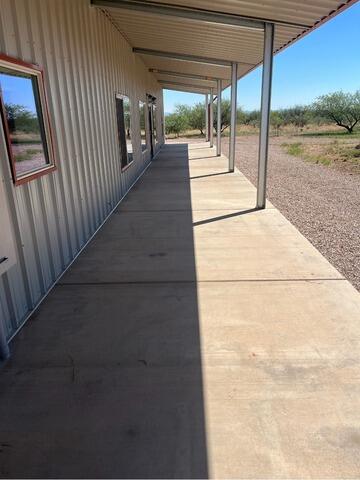 Concrete Repair, Seal and Stain in Huachuca City, AZ. Decoshield Concrete Staining. - Before Photo