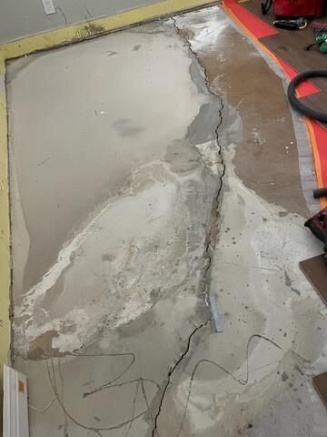 Concrete Crack Stitch Repair in Phoenix, AZ - Before Photo