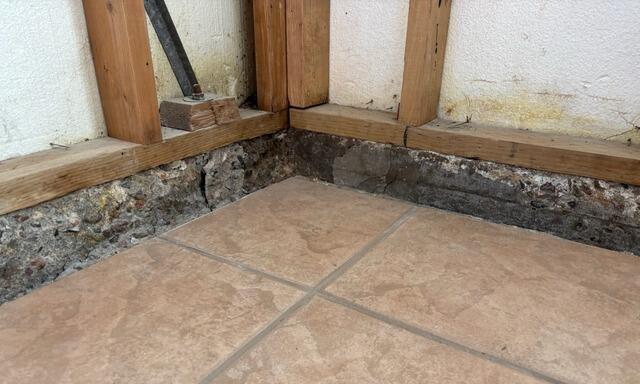 Interior Stem Wall Repair | Chandler, AZ | Arizona Foundation Solutions - Before Photo