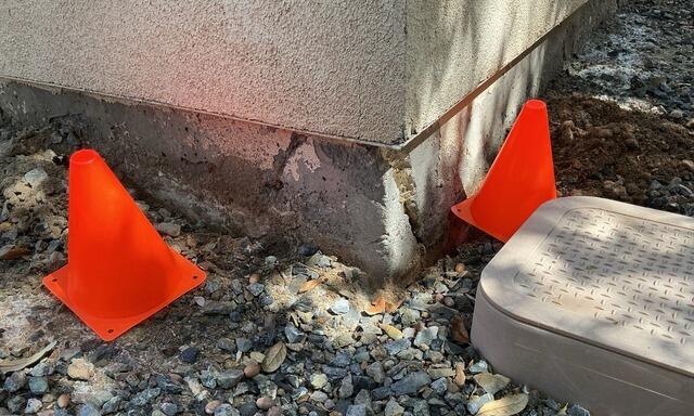 Stem Wall Repair Completion in Chandler, AZ | Exterior Foundation Restoration by Arizona Foundation Solutions - Before Photo