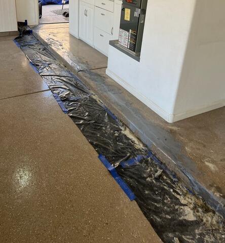 Garage Floor Crack Repair with Crack Stitching in Sun Lakes, AZ - After Photo