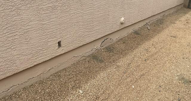 Stem Wall Repair Restores Damaged Foundation Wall in Buckeye, AZ - Before Photo