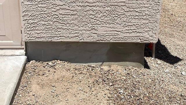 Garage Corner Stem Wall Repair Completed in Buckeye, AZ - After Photo