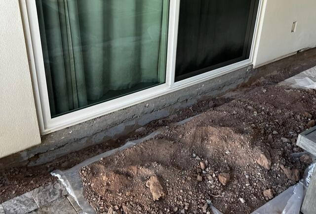 Stem Wall Repair and Protective Coating Installation in Scottsdale, AZ - Before Photo