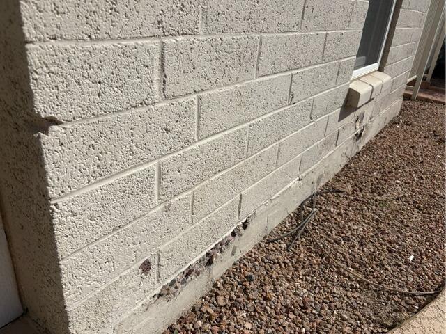 Stem Wall Repair in Chandler, AZ | Restoring a Deteriorated Foundation Wall - Before Photo