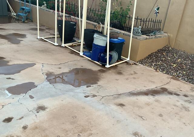 Backyard Patio Concrete Leveling and Crack Repair in Phoenix, AZ - Before Photo
