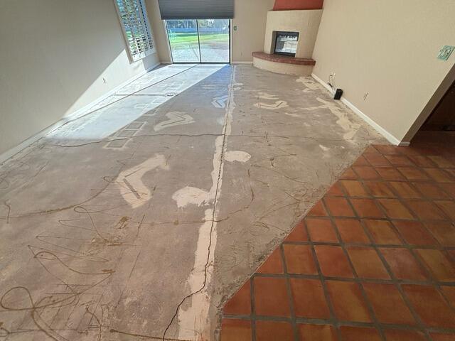 Interior Concrete Slab Crack Stitching in Rio Verde, AZ - Before Photo