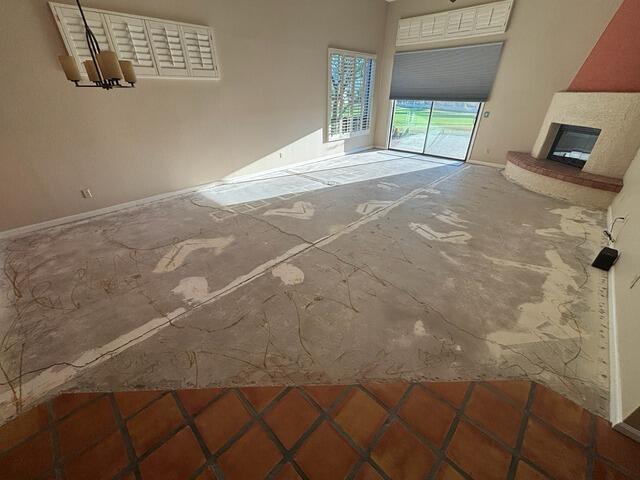 Living Room Slab Crack Repair in Rio Verde, AZ - Before Photo