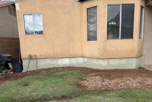 Stem Wall Repair for Crumbling Concrete and Exposed Rebar in Mesa, AZ - After Photo
