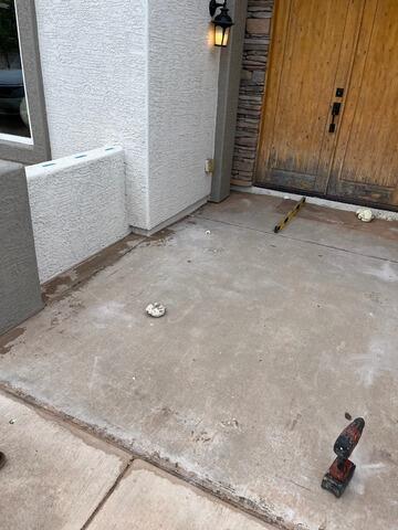 Florence, AZ Front Entry Concrete Repair with Vuba Stone - Before Photo