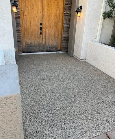 Florence, AZ Front Entry Concrete Repair and Vuba Stone - After Photo