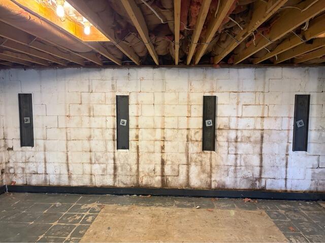 Foundation Wall Repair with Helical Anchors in Bagdad, Kentucky