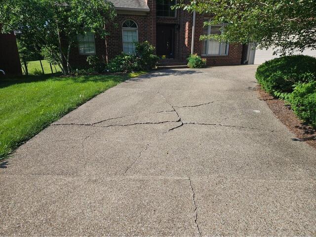 Concrete Driveway Repair in Lexington, KY - Before Photo