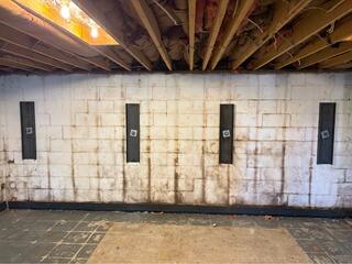 Foundation Wall Repair with Helical Anchors in Bagdad, Kentucky