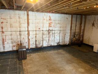 Foundation Wall Repair with Helical Anchors in Bagdad, Kentucky