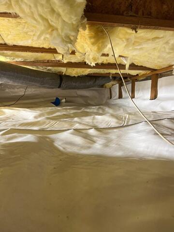Crawl Space Vapor Barrier - After Photo