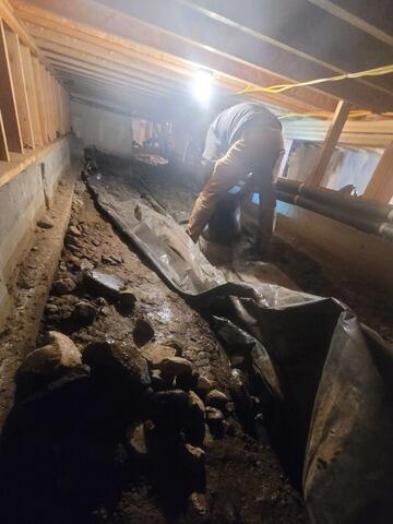 Crawl Space Encapsulation In Stanley, ID - Before Photo