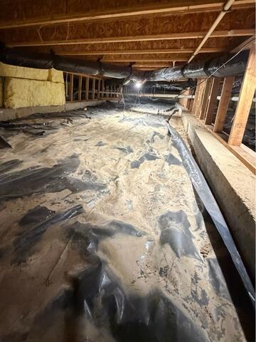 Crawl Space Waterproofing Transformation in Boise, ID - Before Photo