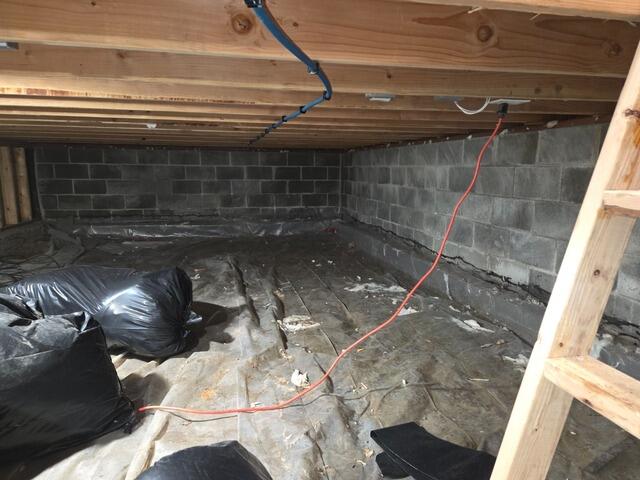 Crawl Space Encapsulation With Insulation In Willow, AK - Before Photo