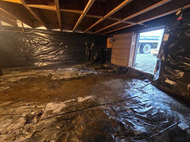 Crawl Space Waterproofing in Girdwood, AK - Before Photo