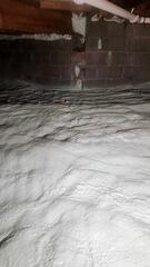 Spraying Three Inches Of Closed Cell Spray Foam To Help With Radon Mitigation - Salisbury Mills, NY