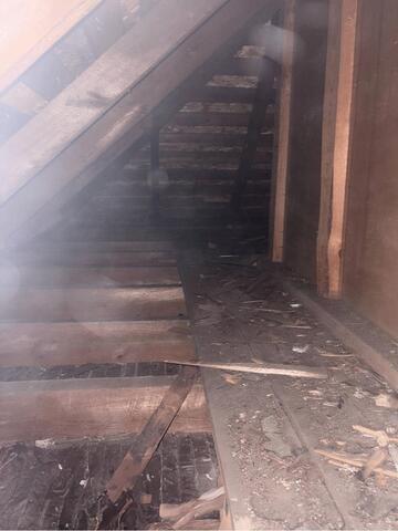 Knee Wall Insulation in Endicott, NY - Before Photo