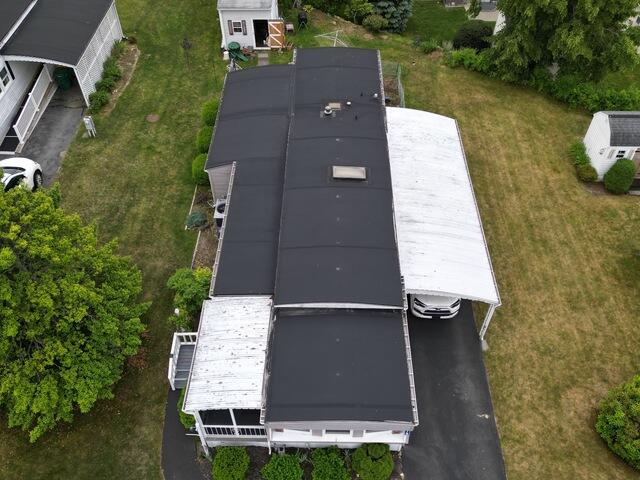 Flat Roof Replacement in Plymouth, MA - Before Photo
