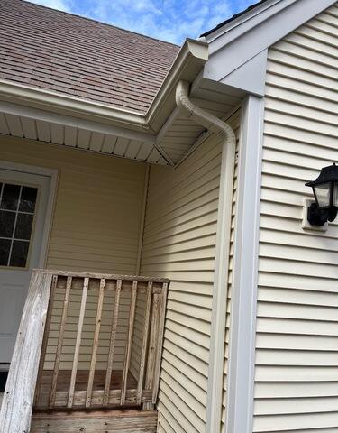Gutter Replacement in South Kingstown, RI - Before Photo