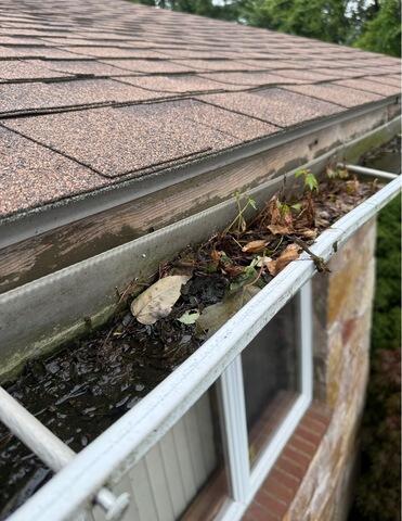Gutter Replacement in Rocky Hill, CT - Before Photo