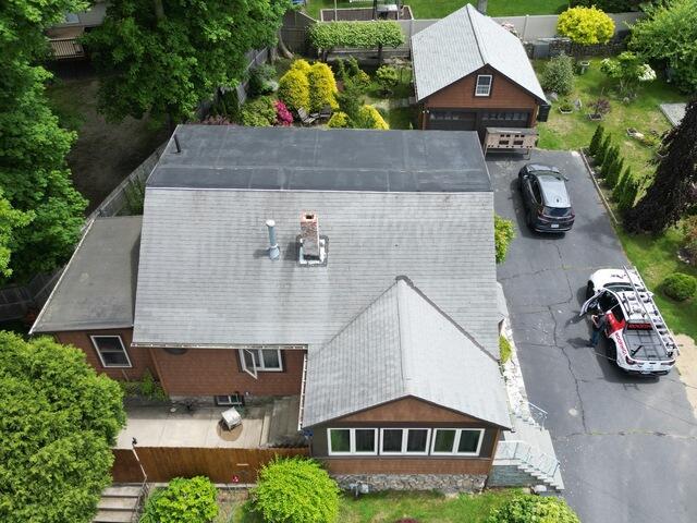 New Roof Replacement in Cranston, RI - Before Photo