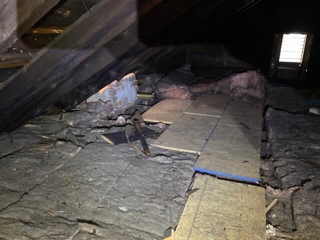 Attic insulation and scuttle access enlargement for Matt and Lori in Chester, WV - Before Photo