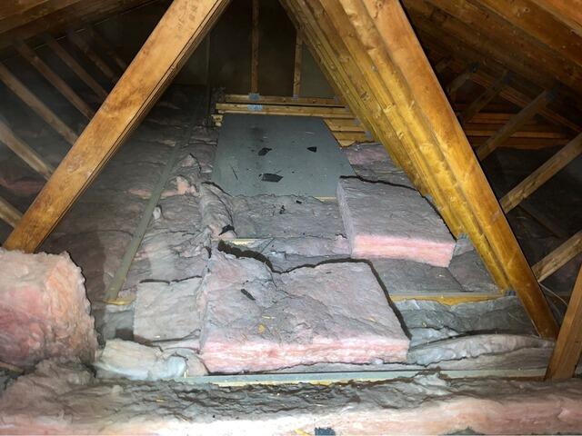 Eliminating air loss and improving attic performance in Brilliant, OH 43913 - Before Photo