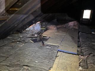 Attic insulation and scuttle access enlargement for Matt and Lori in Chester, WV