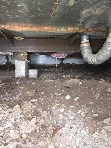 Crawlspace under Mobile home - Before Photo