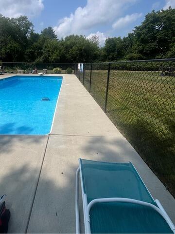 Sunken Pool Deck Repair in East Bridgewater, MA - Before Photo