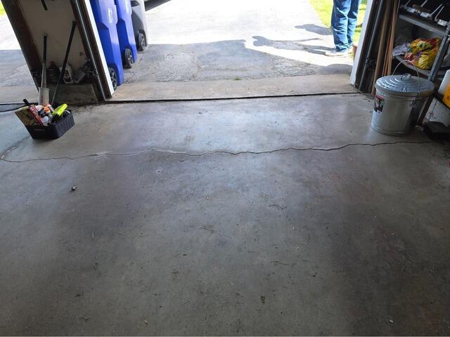 Concrete Leveling in Warren, RI - Before Photo