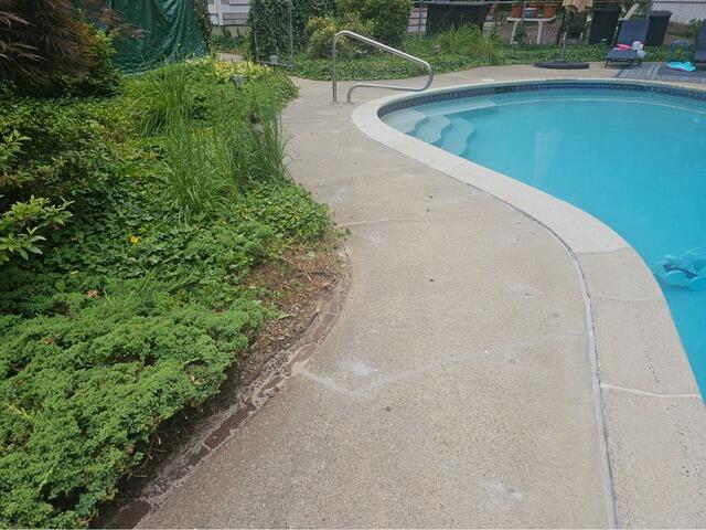 Pool Deck Crack Repair in Duxbury, MA - After Photo