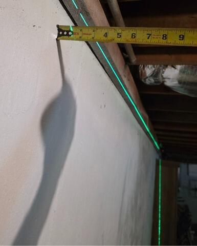 Leaning Foundation Wall Repair in Hooksett, NH - Before Photo