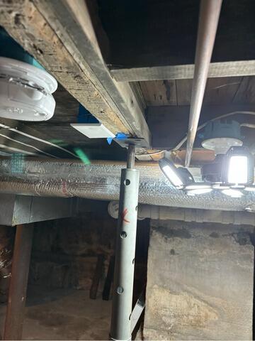 Crawl Space Support Post Repair in Salem, NH - Before Photo