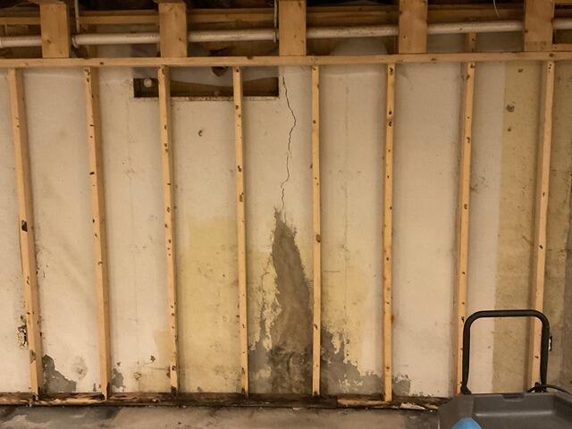 Basement Crack Waterproofing in Kinston, NH - Before Photo