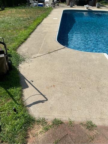 Pool Deck Repair in West Townsend, MA - Before Photo