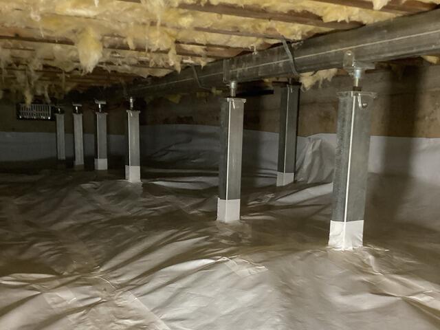 Crawl Space Waterproofing and Stabilization in North Andover, MA