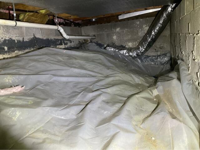 Crawl Space Repair in South Hamilton, MA - Before Photo